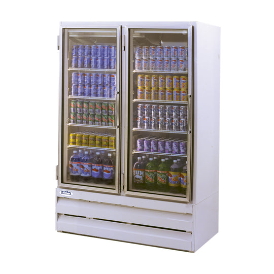 Howard McCray (GF48BM-FF-LED) 53" Wide Commercial Freezer with LED Lighting and Two Hinged Glass Doors For Frozen Foods Only