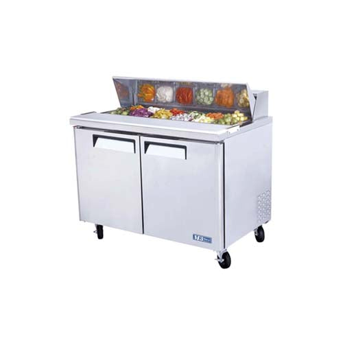 Turbo Air (MST-48-N) 49" Wide M3 Series Refrigerated Sandwich/Salad Prep Table featuring Two Solid Doors