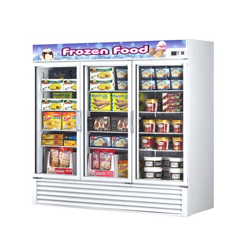 Upright Freezer with Glass Door for Frozen Food