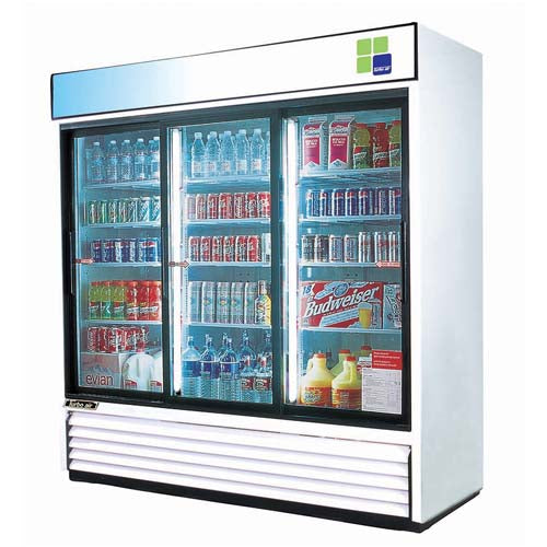 Turbo Air (TGM-69R) 78" Wide Reach-In Refrigerator featuring Three Sliding Glass Doors