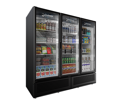 Imbera (G372) 80" Wide Reach-In Refrigerator featuring Three Glass Doors