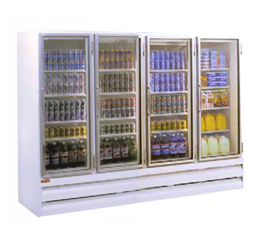 Howard McCray (GR88BM-LED) 104" Wide Commercial Merchandiser with Four Hinged Glass Doors